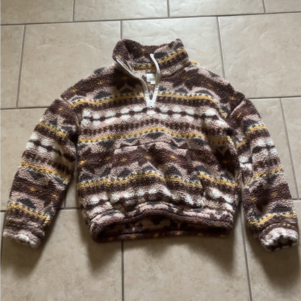 Aerie Brown Patterned Sweater